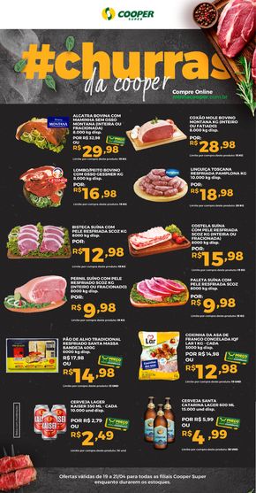 Promoções de Supermercados em Guabiruba | Churras SUPER? de Cooper | 19/04/2024 - 21/04/2024