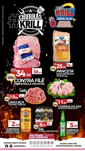 Promoções de Supermercados em Cubatão | OFERTAS FIM DE SEMANA  de Rede Krill | 19/04/2024 - 21/04/2024
