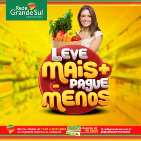 Promoções de Supermercados em Osório | Ofertas Rede Grande Sul de Rede Grande Sul | 19/04/2024 - 28/04/2024