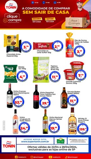 Promoções de Supermercados em Limeira | A comodidade de comprar sem sair de casa! de Tonin Superatacado | 22/04/2024 - 28/04/2024