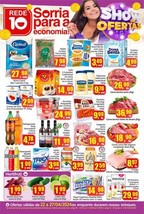 Promoções de Supermercados em Pitangueiras | Show De Ofertas  de Rede 10 | 22/04/2024 - 27/04/2024
