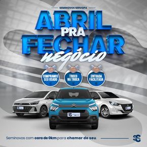 Promoções de Automóveis em Maringá | Abril Pra Fechar Servopa de Servopa | 22/04/2024 - 05/05/2024