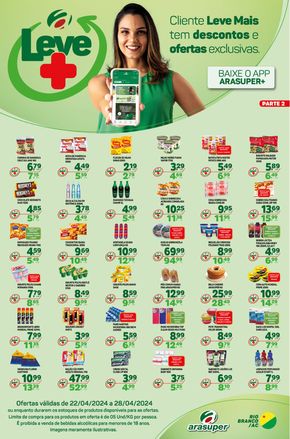 Catálogo Araújo Supermercados | Ofertas Leve Mais Rio Branco | 22/04/2024 - 28/04/2024