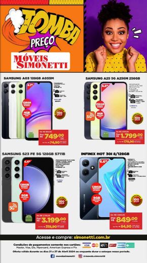 Promoções de Lojas de Departamentos em Serra | Tomba Preço Móveis Simonetti de Móveis Simonetti | 22/04/2024 - 27/04/2024