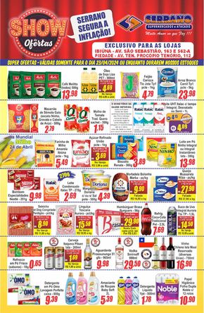 Promoções de Supermercados em Vargem Grande Paulista | Ofertas Serrano Supermercado de Serrano Supermercado | 23/04/2024 - 30/04/2024