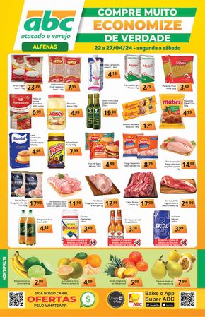 Promoções de Supermercados em Alfenas |  Oferta Semanal Atacados - Alfenas de Supermercados ABC | 23/04/2024 - 27/04/2024