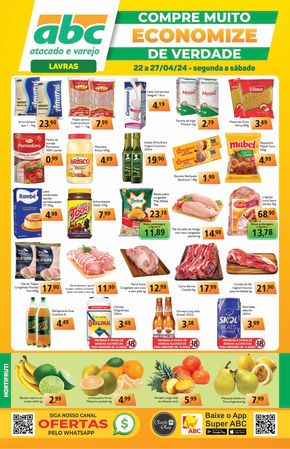 Promoções de Supermercados em Perdões |  Oferta Semanal Atacados - Lavras de Supermercados ABC | 23/04/2024 - 27/04/2024