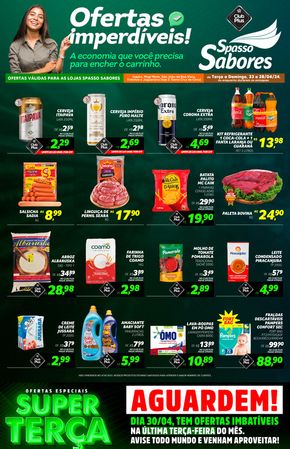 Promoções de Supermercados em Jaguariúna | OFERTAS DE TERÇA A DOMINGO de Spasso Sabores | 23/04/2024 - 28/04/2024