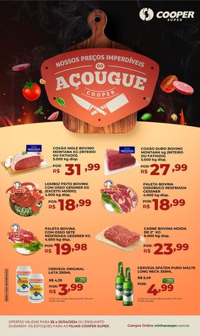Promoções de Supermercados em Jaraguá do Sul | Semanal Açougue de Cooper | 23/04/2024 - 25/04/2024