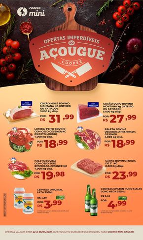 Promoções de Supermercados em Gaspar | Semanal Açougue  de Cooper | 23/04/2024 - 25/04/2024