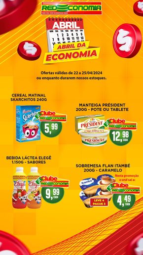 Promoções de Supermercados em Saquarema | Ofertas Rede Economia de Rede Economia | 24/04/2024 - 25/04/2024