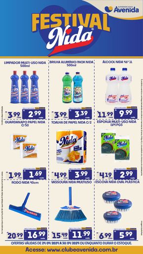 Catálogo Supermercados Avenida em Cândido Mota | Festival Nida  | 24/04/2024 - 30/04/2024