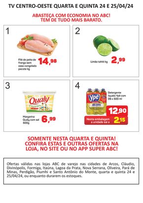 Catálogo Supermercados ABC em Itaúna | Ofertas Supermercados ABC  | 24/04/2024 - 25/04/2024