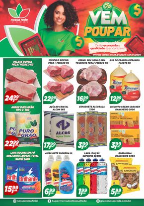 Catálogo Nossa Rede Supermercados em Muniz Freire | Ofertas Nossa Rede Supermercados | 24/04/2024 - 27/04/2024