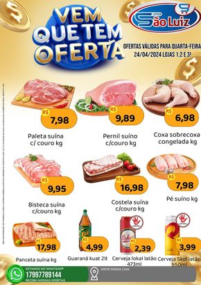 Promoções de Supermercados em Santa Rosa | Oferta Super São Luiz de Super São Luiz | 24/04/2024 - 24/04/2024