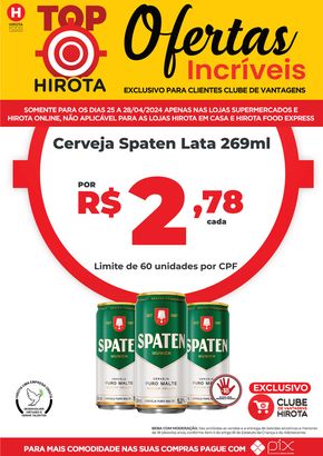 Catálogo Hirota Food Supermercado em Carapicuíba | Ofertas Hirota Food Supermercado | 25/04/2024 - 28/04/2024