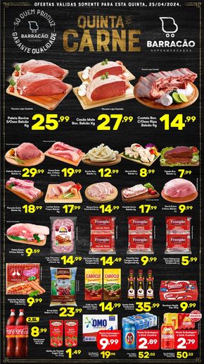 Promoções de Supermercados em Barra Bonita | Quinta da Carne de Barracão Supermercado | 25/04/2024 - 25/04/2024