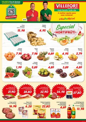 Promoções de Supermercados em Coronel Fabriciano | Ofertas Villefort Atacadista de Villefort Atacadista | 25/04/2024 - 28/04/2024