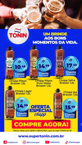 Promoções de Supermercados em Leme | Oferta Especial Chopp de Tonin Superatacado | 26/04/2024 - 28/04/2024