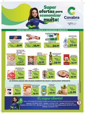 Promoções de Supermercados em Pedreira | Encarte Covabra Supermercados de Covabra Supermercados | 26/04/2024 - 10/05/2024