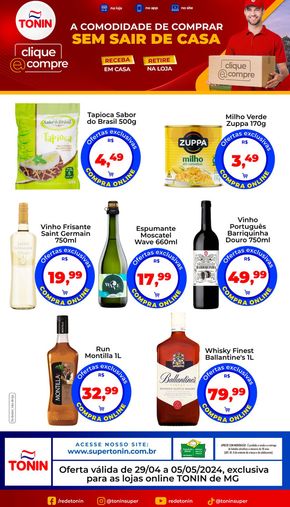 Promoções de Supermercados em Monte Santo de Minas | A comodidade de comprar sem sair de casa! de Tonin Superatacado | 29/04/2024 - 05/05/2024