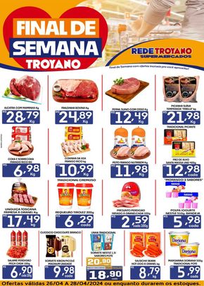 Catálogo Rede Troyano de Supermercados em Dracena | FINAL DE SEMANA TROYANO !! | 26/04/2024 - 28/04/2024