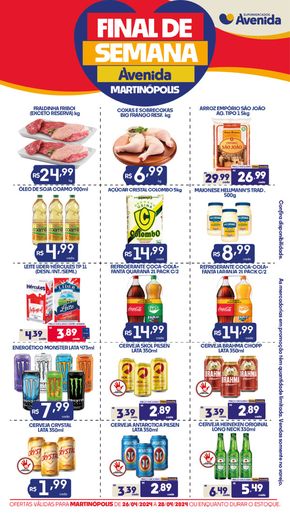 Catálogo Supermercados Avenida em Ourinhos | Final De Semana  | 26/04/2024 - 28/04/2024