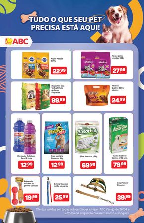 Promoções de Supermercados em Santo Antônio do Monte |  Oferta Especial Rações - Varejo de Supermercados ABC | 29/04/2024 - 12/05/2024