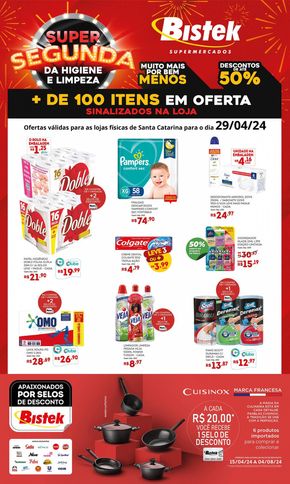 Promoções de Supermercados em Forquilhinha | Super segunda da higiene e limpeza de Bistek Supermercados | 29/04/2024 - 29/04/2024