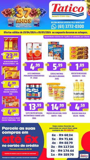 Promoções de Supermercados em Cidade Ocidental | 37 Anos Tatico de Tatico | 29/04/2024 - 05/05/2024