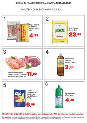 Promoções de Supermercados em Paracatu |  Ofertas da TV Triângulo de Supermercados ABC | 29/04/2024 - 01/05/2024