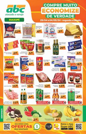 Promoções de Supermercados em Muzambinho |  Oferta Semanal Atacados - Guaxupé de Supermercados ABC | 29/04/2024 - 04/05/2024