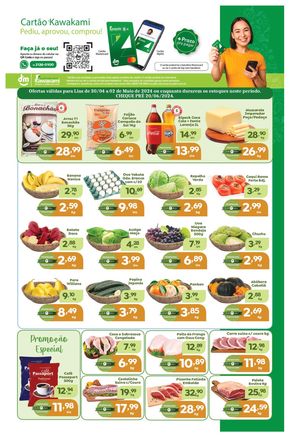 Promoções de Supermercados em Cafelândia | Ofertas - Lins de Supermercados Kawakami | 30/04/2024 - 02/05/2024