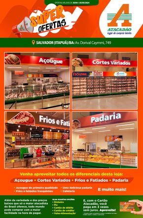 Promoções de Supermercados | Atacadão - Açougue / Frios e Fatiados / Padaria de Atacadão | 30/04/2024 - 05/05/2024