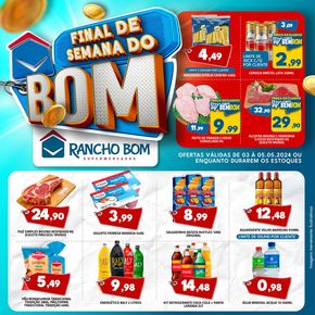 Catálogo Rancho Bom Supermercados em Jaraguá do Sul | Ofertas Rancho Bom Supermercados | 03/05/2024 - 05/05/2024