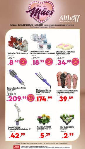 Catálogo Althoff Supermercados em Cocal do Sul | Dia das Mães - IN | 03/05/2024 - 12/05/2024