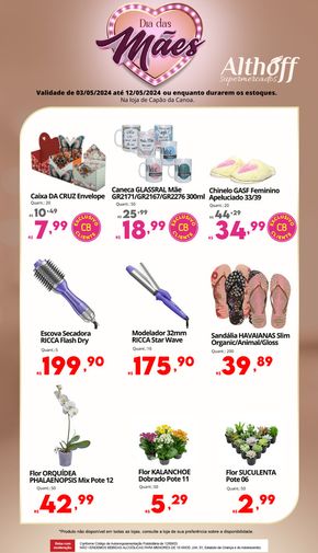 Catálogo Althoff Supermercados em Capão da Canoa | Dia das Mães - RS | 03/05/2024 - 12/05/2024