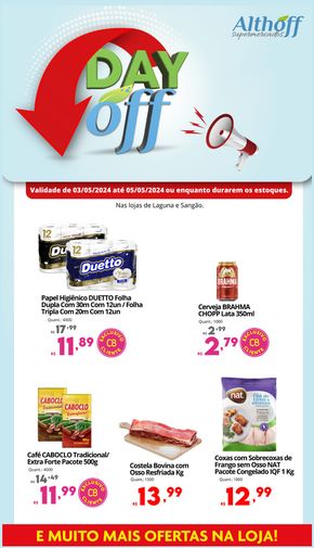 Promoções de Supermercados em Laguna | Day Off - LS de Althoff Supermercados | 03/05/2024 - 05/05/2024