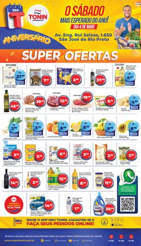 Promoções de Supermercados em Mirassol | Super Ofertas  de Tonin Superatacado | 04/05/2024 - 04/05/2024