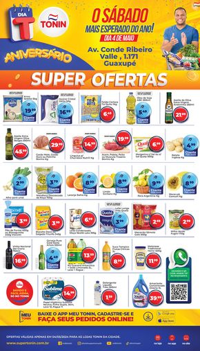 Promoções de Supermercados em Muzambinho | Super Ofertas de Tonin Superatacado | 04/05/2024 - 04/05/2024