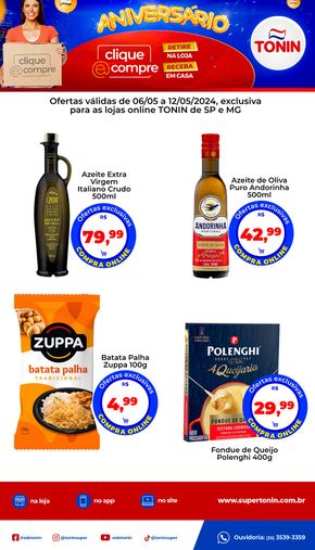 Promoções de Supermercados em Santa Gertrudes | Aniversário - clique e compre de Tonin Superatacado | 06/05/2024 - 12/05/2024