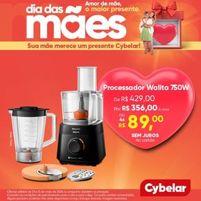 Promoções de Eletrônica e Magazines em Vargem Grande Paulista | Dia Das Mães de Cybelar | 07/05/2024 - 12/05/2024