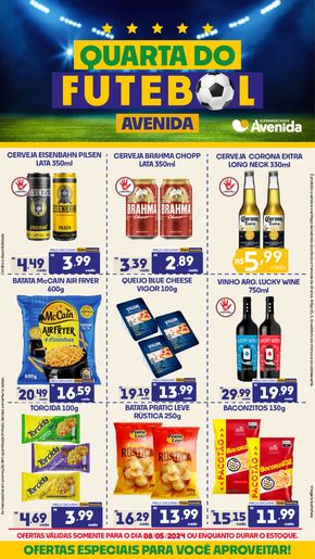 Promoções de Supermercados em Tupã | Quarta Do Futebol de Supermercados Avenida | 08/05/2024 - 08/05/2024