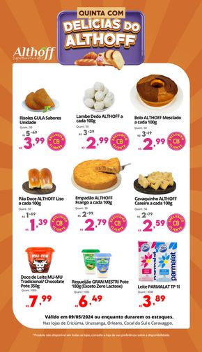 Catálogo Althoff Supermercados em Criciúma | Quinta com Delícias do Althoff - IN | 09/05/2024 - 09/05/2024