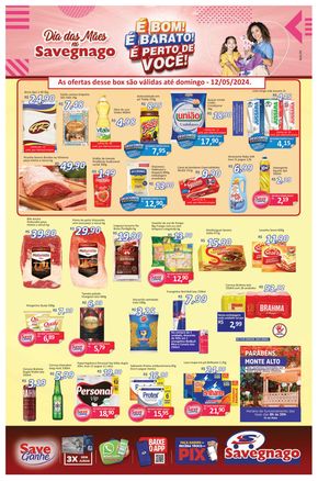 Promoções de Supermercados em Monte Azul Paulista | Dia das Mães de Supermercado Savegnago | 09/05/2024 - 15/05/2024