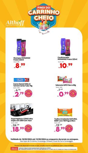 Promoções de Supermercados em Nova Veneza | Findi do Carrinho Cheio - IN de Althoff Supermercados | 10/05/2024 - 12/05/2024
