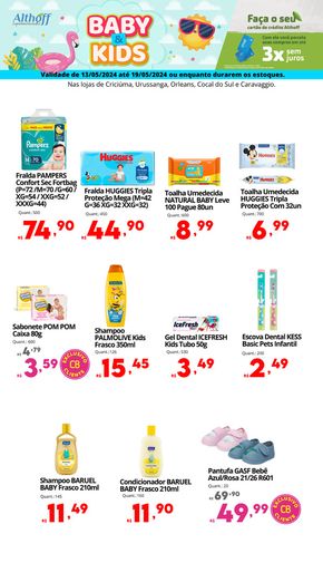 Promoções de Supermercados em Cocal do Sul | Especial Bebê Infantil - IN de Althoff Supermercados | 13/05/2024 - 19/05/2024