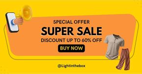 Promoções de Lojas de Departamentos em Faxinal | Super Sale de LightInTheBox | 13/05/2024 - 31/05/2024