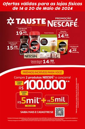 Promoções de Supermercados em Pompéia | Especial Tauste Nestlé de Supermercados Tauste | 14/05/2024 - 20/05/2024