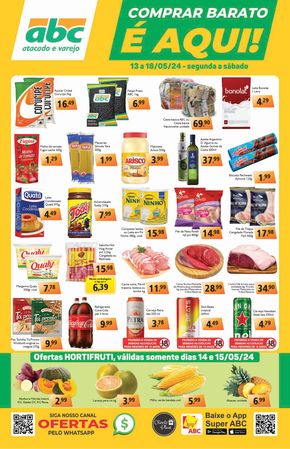 Promoções de Supermercados em Coromandel | Supermercados ABC Oferta Semanal Atacados - Triângulo de Supermercados ABC | 14/05/2024 - 18/05/2024